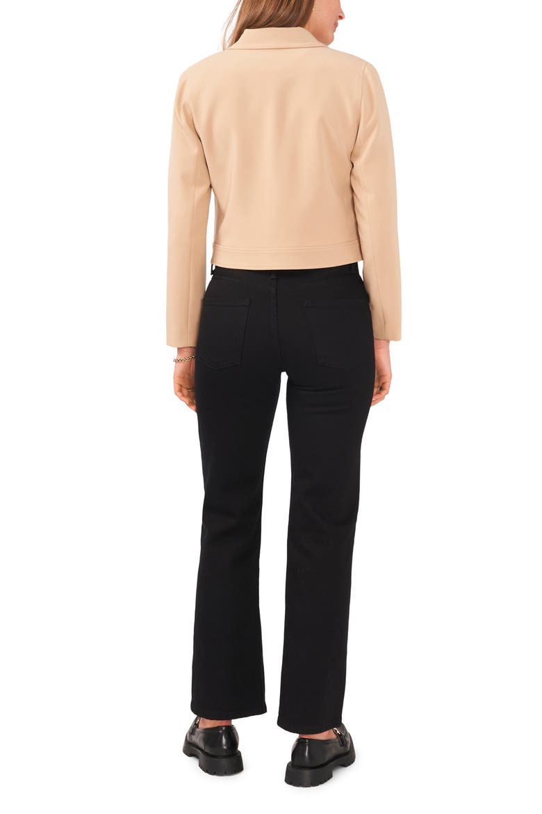 Notched Lapel Crop Blazer, Alternate, color, FALL CAMEL
