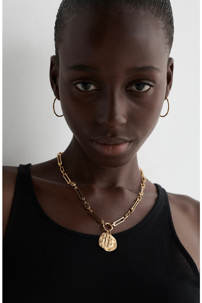 Alta 18k Gold Vermeil Charm Necklace, Alternate, color, 18K GOLD VERMEIL