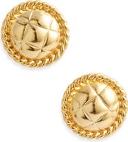 Karine Sultan Roman Style Button Earrings