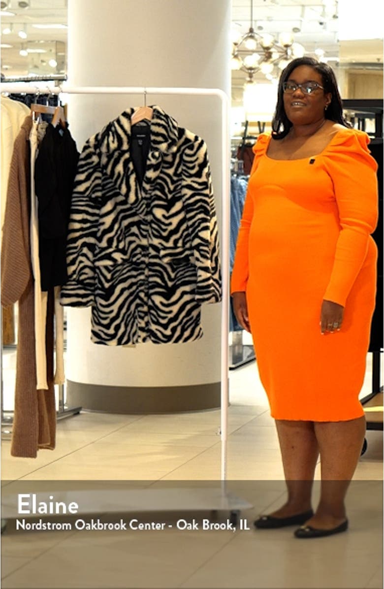 Rome Stripe Faux Fur Jacket, sales video thumbnail