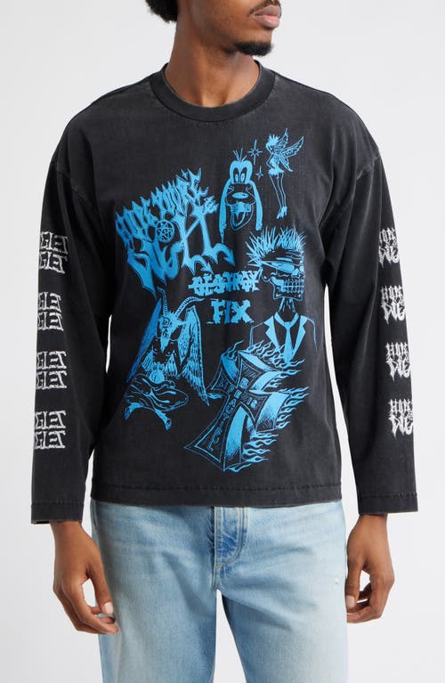 JUNGLES Hope You're Well Too Cotton Graphic T-Shirt in Black  product