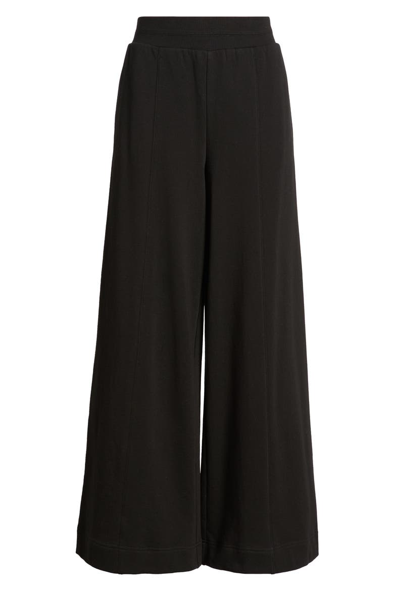 Skyrise Pintuck Pleat Wide Leg Pants, Alternate, color, BLACK