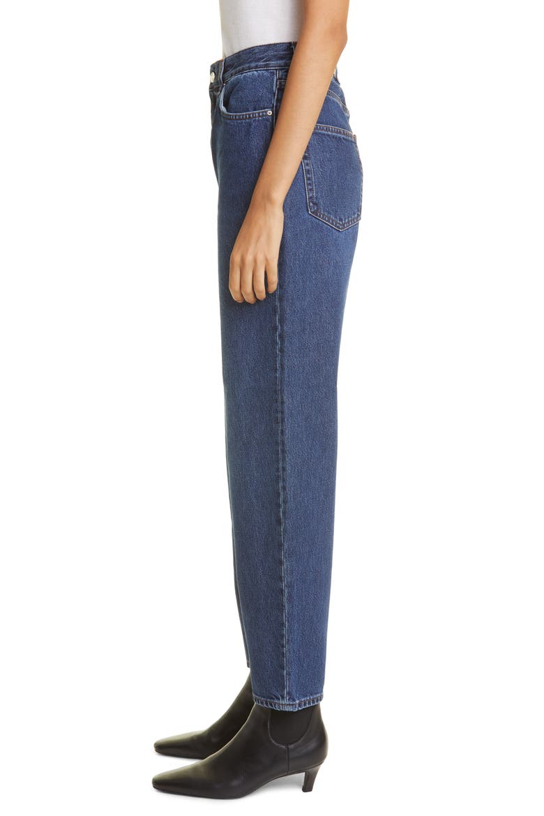 High Waist Tapered Jeans, Alternate, color, DARK BLUE