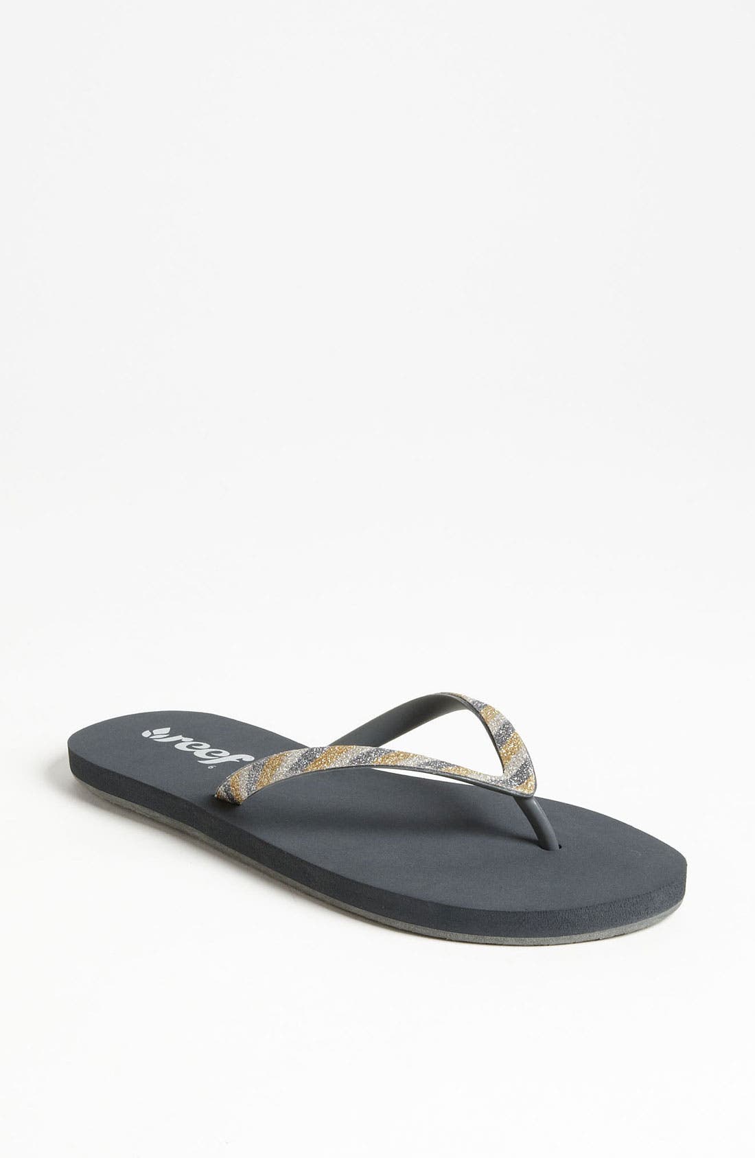 'Stargazer Luxe' Flip Flop, Main, color, GREY/ MULTI METALLIC