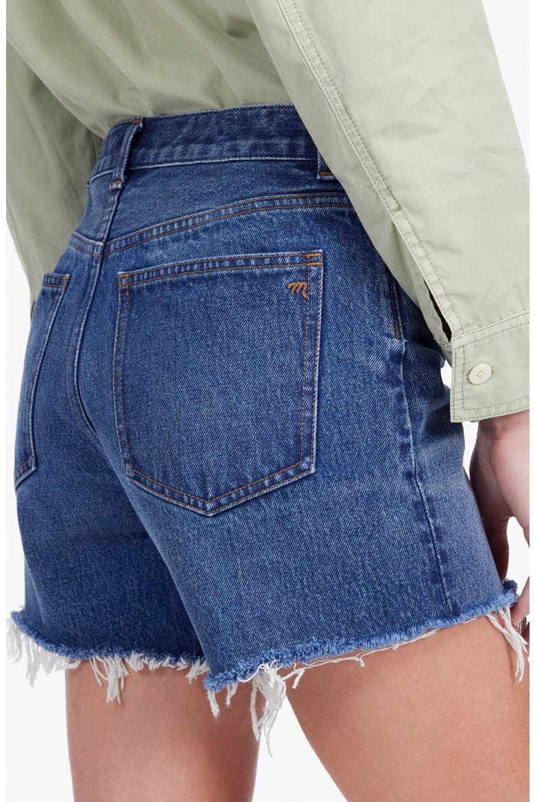 The Brynn Long Cutoff Denim Shorts, Alternate, color, POLACHECK WASH