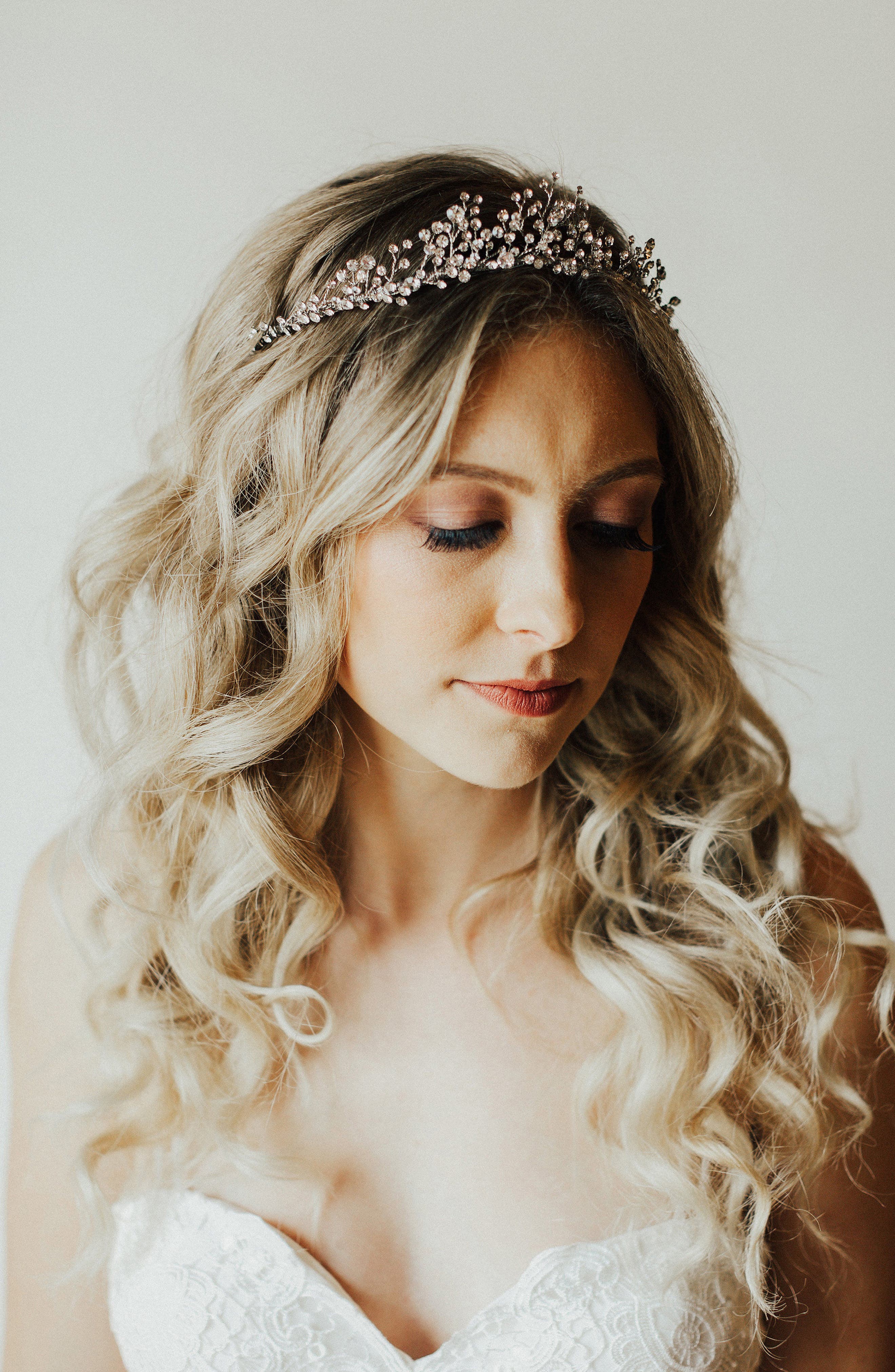 Untamed Petals by Amanda Judge Fleur Crystal Tiara (Women) | Nordstrom