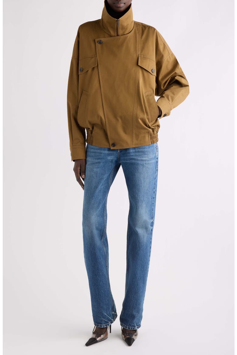 Cotton Blouson Jacket, Main, color, MARRON CLAIR