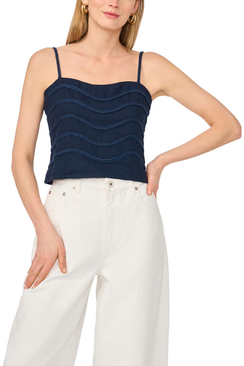 Rope Embroidered Camisole, Alternate, color, INDIGO NIGHT
