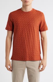 BOSS Thompson Logo Jacquard Cotton T-Shirt