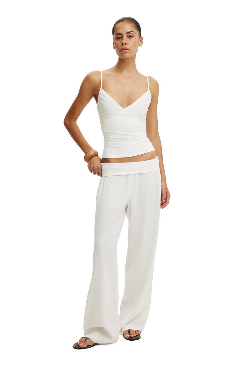 Women's Fern Wrap Cami, Alternate, color, Vintage White