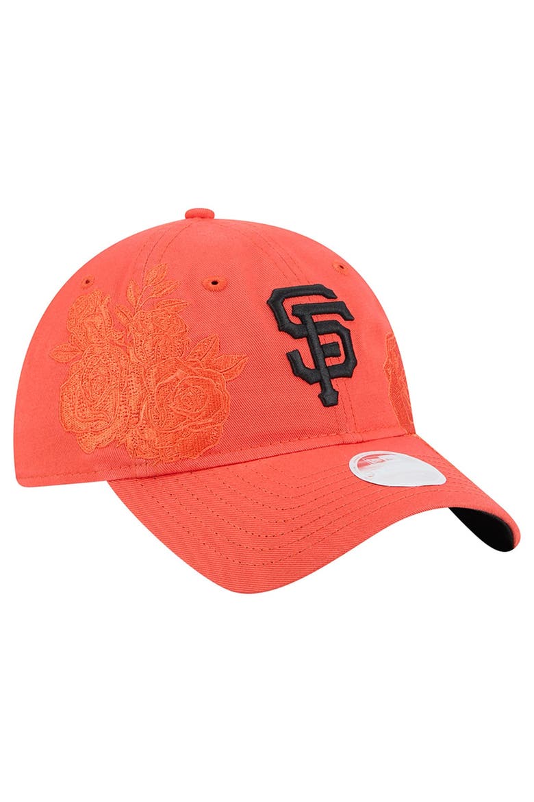 Women's New Era Orange San Francisco Giants Roses 9TWENTY Adjustable Hat, Alternate, color, Orange