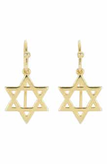 Star of David Drop Earrings