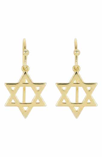 Star of David Drop Earrings