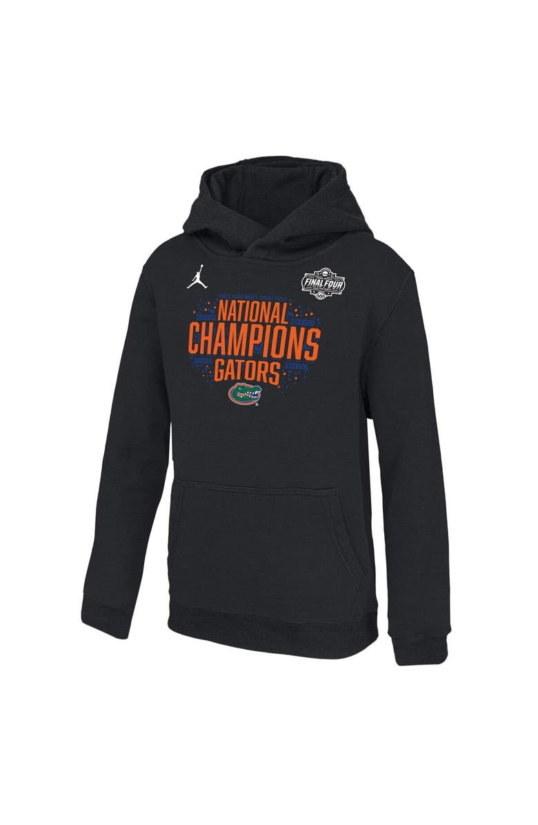 Jordan Brand Youth Jordan Brand  Black Florida Gators 2025 NCAA Men's Basketball National Champions Locker Room Pullover Hoodie, Alternate, color, 