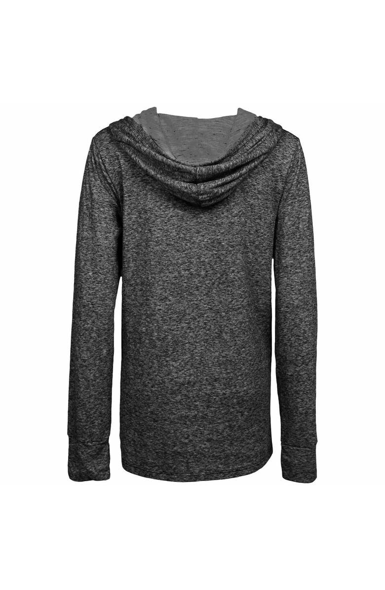 Majestic Threads Women's Majestic Threads  Charcoal Philadelphia Eagles Super Bowl LIX Champions Edge Rusher Slub Pullover Hoodie, Alternate, color, 