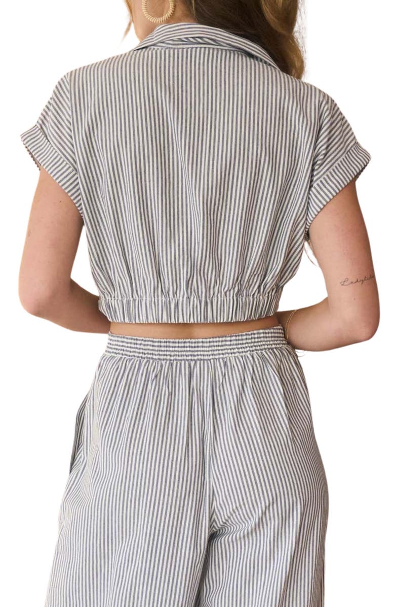 Blu Pepper Cropped Stripe Top, Alternate, color,