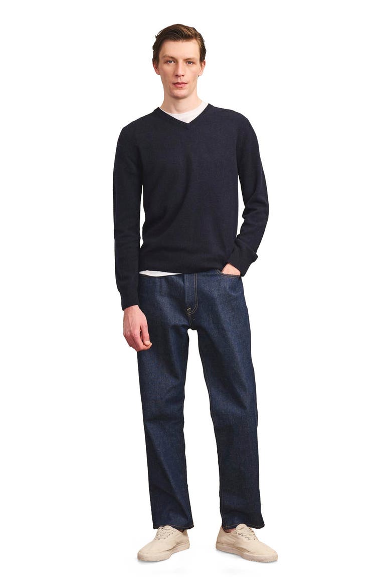 The Original Cashmere V-Neck Sweater, Main, color, Navy