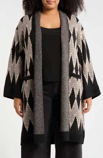 T Tahari Print Longline Duster
