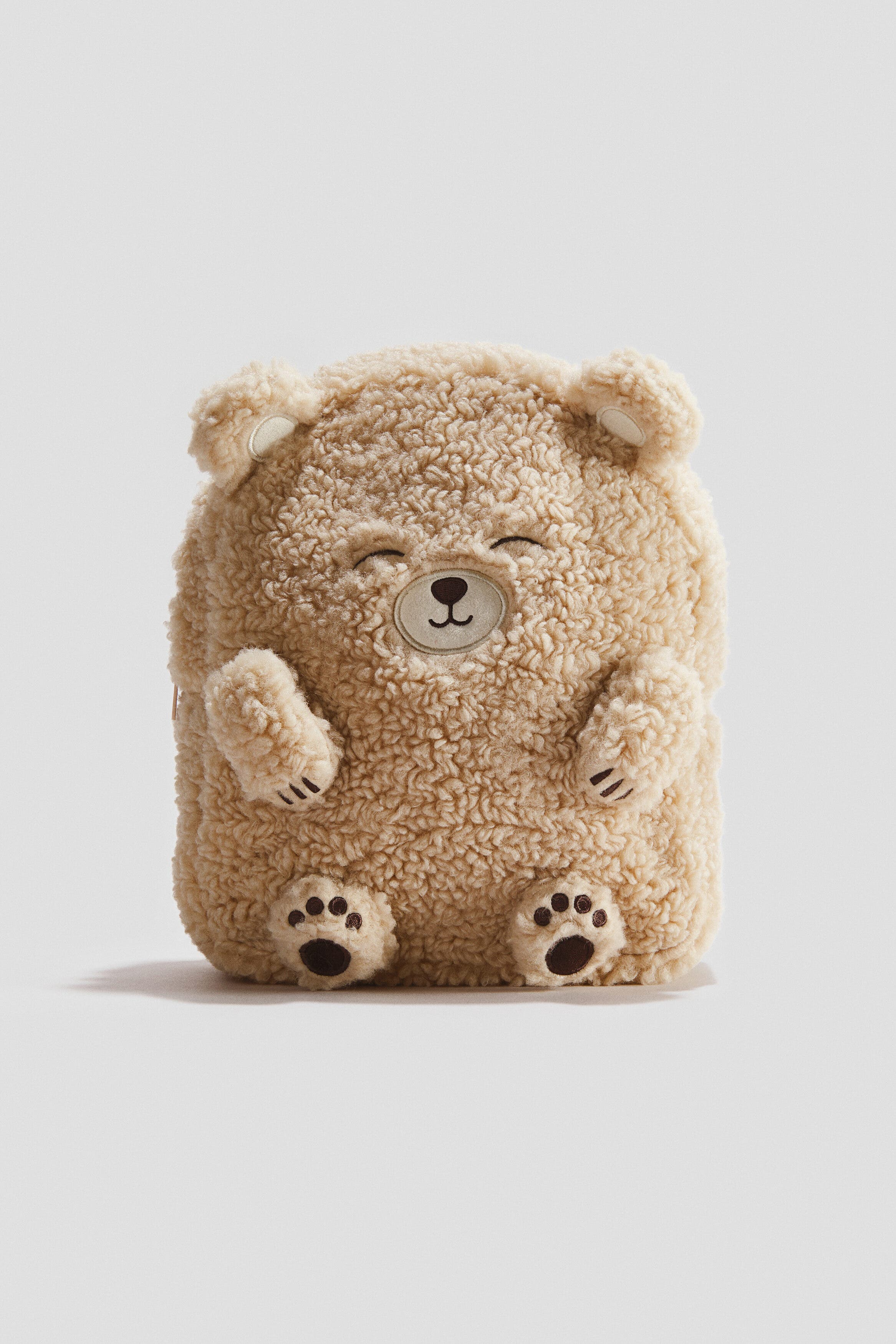 Fleece Backpack, Alternate, color, Beige/teddy bear