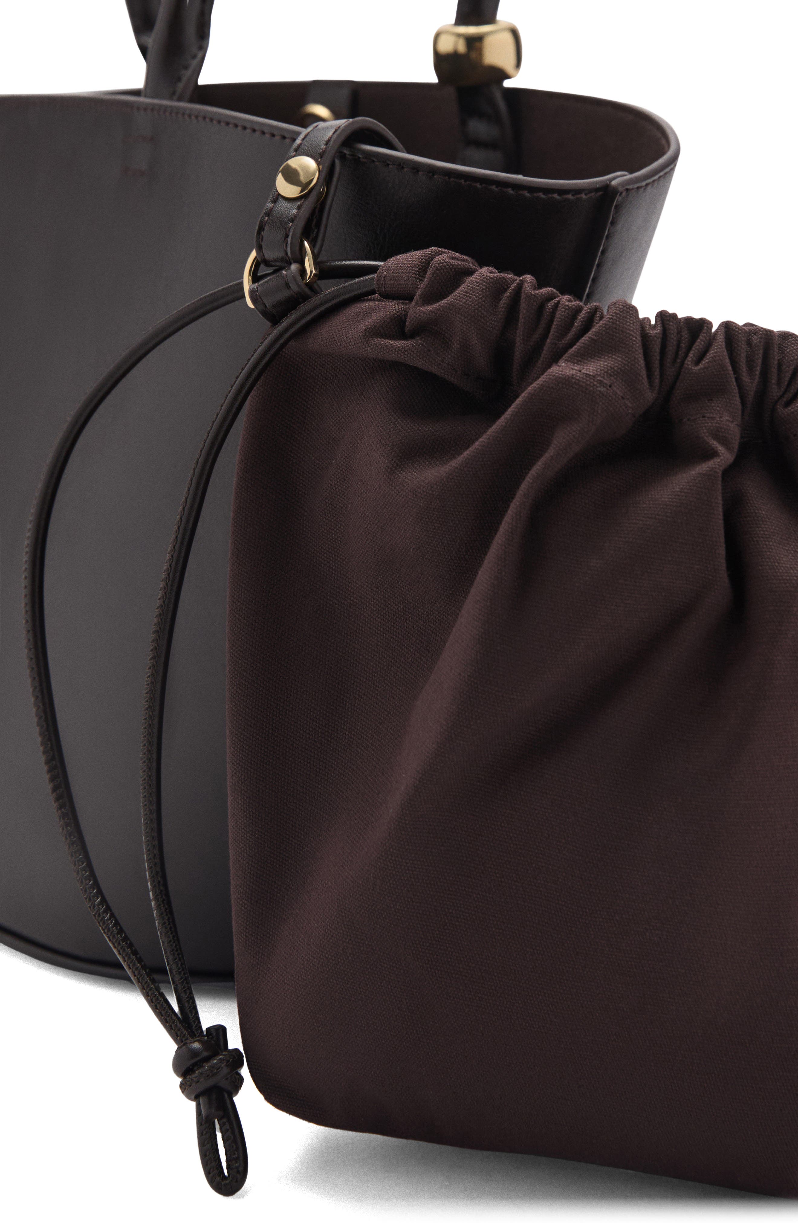 MANGO Faux Leather Shopper Bag, Alternate, color, 