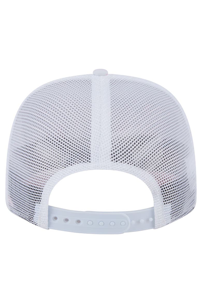 Men's New Era  White Miami Marlins Flamingo Mesh Back 9SEVENTY Stretch-Snap Hat, Alternate, color, White