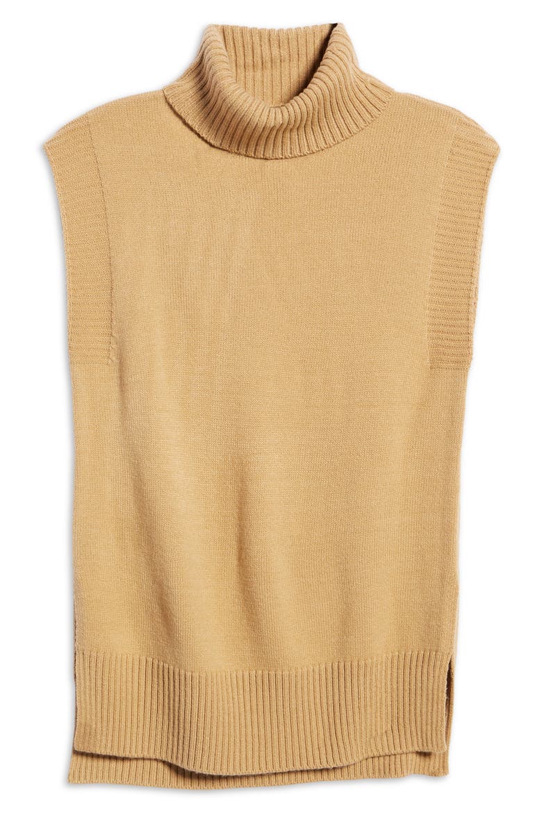 Ariana Turtleneck Vest, Alternate, color, CAMEL