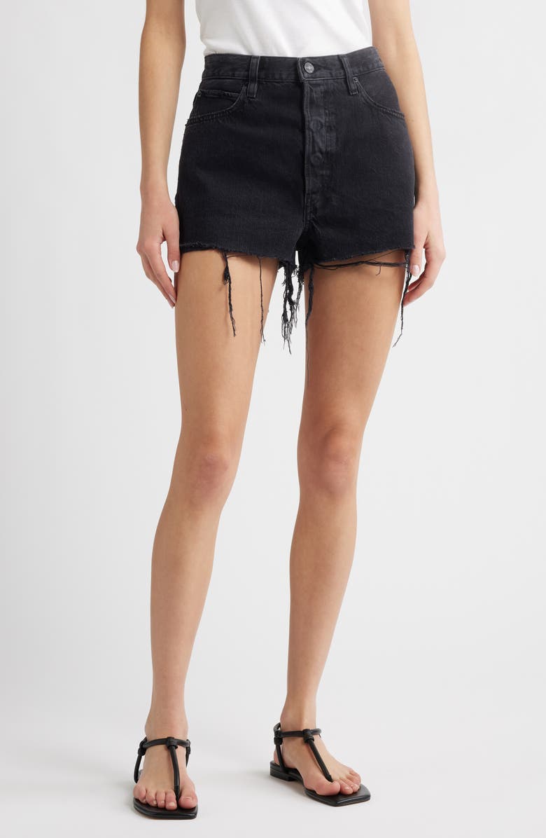 FRAME The Dare High Waist Denim Cutoff Shorts, Main, color, Forbidden