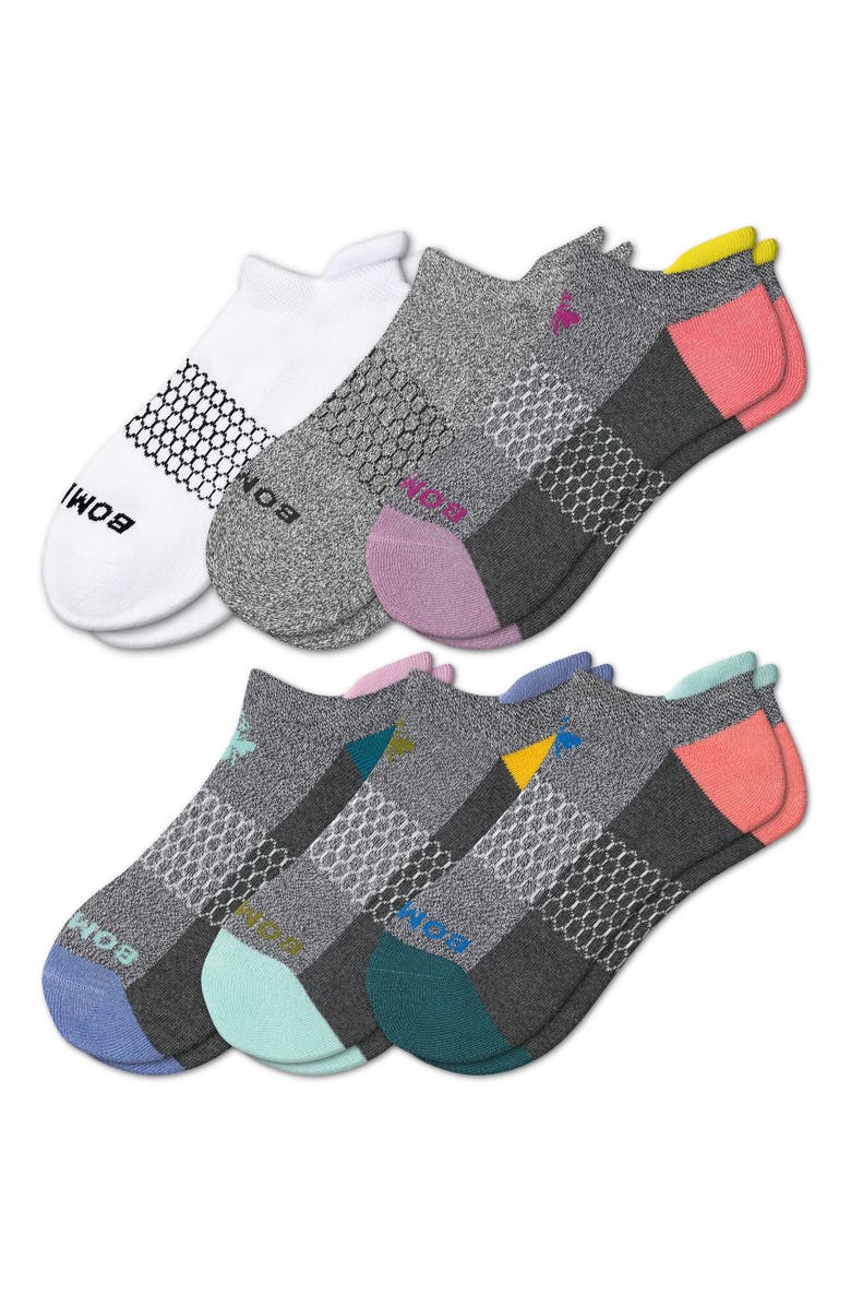 Bombas Assorted 6-Pack Cushion Ankle Socks, Main, color,