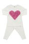 Ruffle Heart Bright Pink Sparkle Two Piece Set