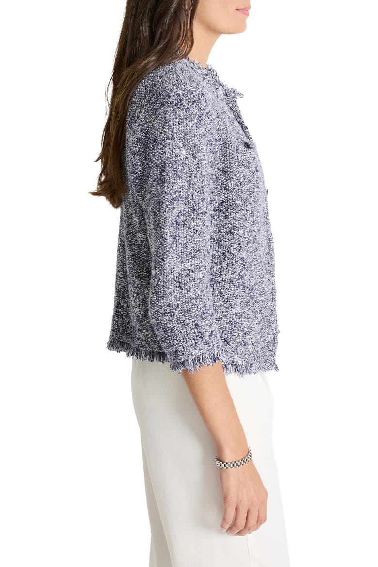 Mixed Knit Jacket, Alternate, color, INDIGO MIX