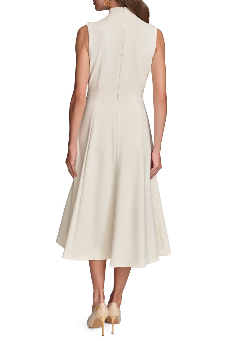Mock Neck Sleeveless Midi A-Line Dress, Alternate, color, CREAM