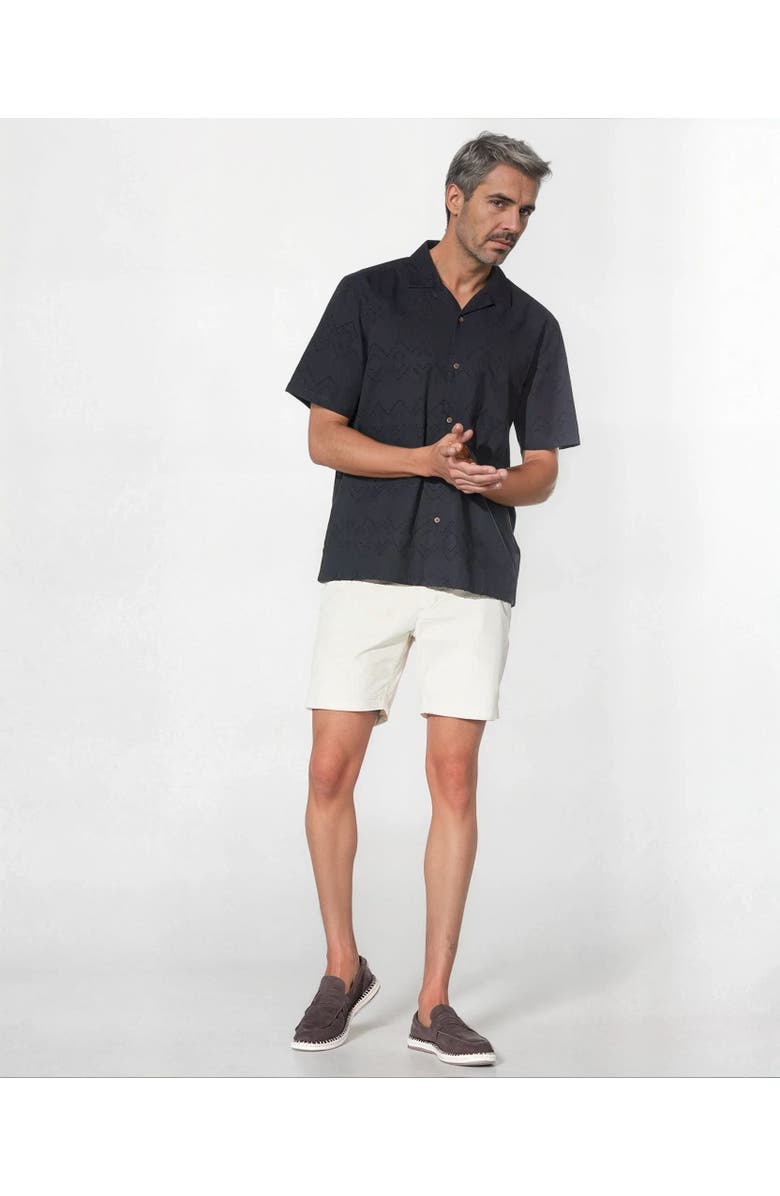 Ledger & Ford Marina Chevron Shirt, Main, color, Black