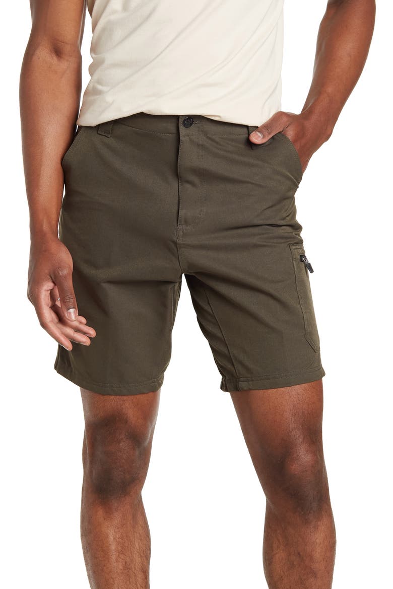 TRUNKS SURF AND SWIM CO Multi Functional Cargo Shorts, Main, color, ARMY GREEN