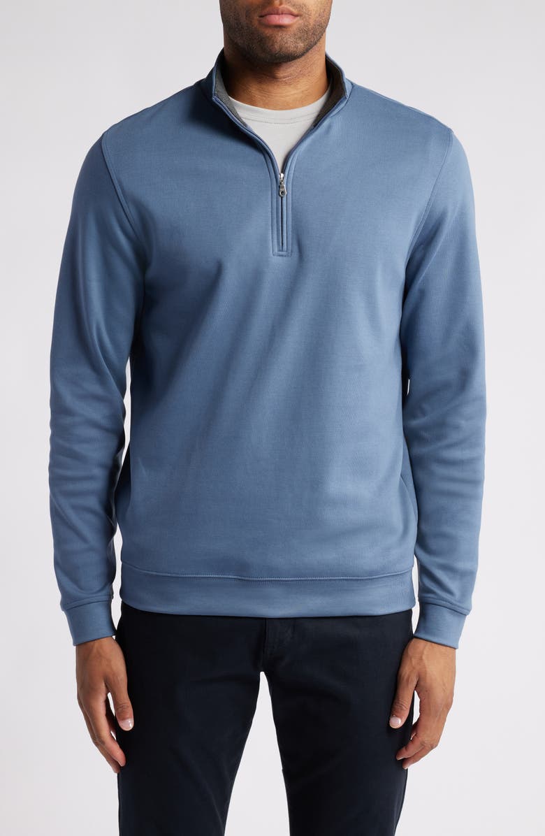 Scott Barber Pima Cotton Interlock Quarter Zip Pullover, Main, color, 