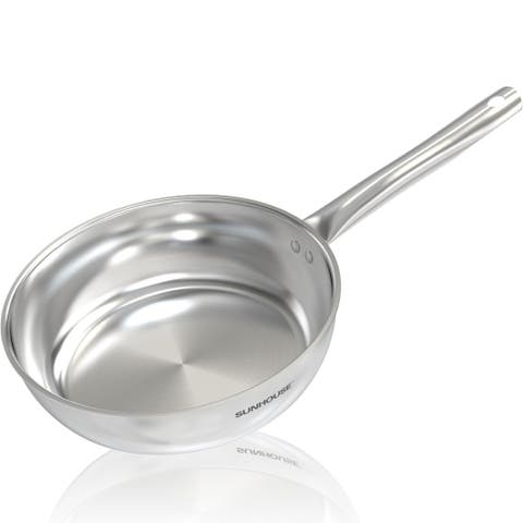 Sunhouse 10 Inch Stainless Steel Tri-ply Frying Pan