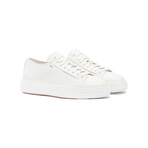 Women's tumbled leather sneaker