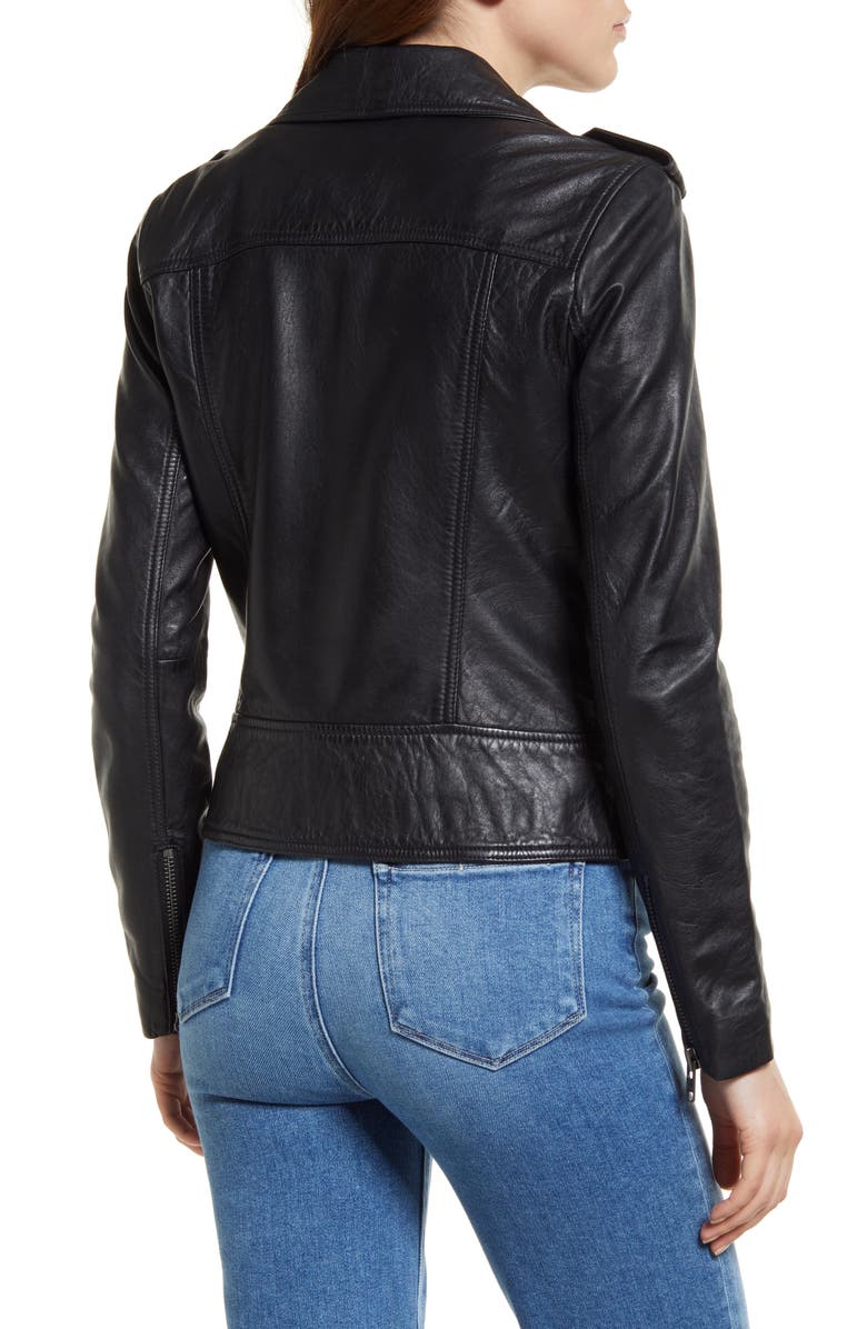 Treasure & Bond Leather Biker Jacket, Alternate, color, 