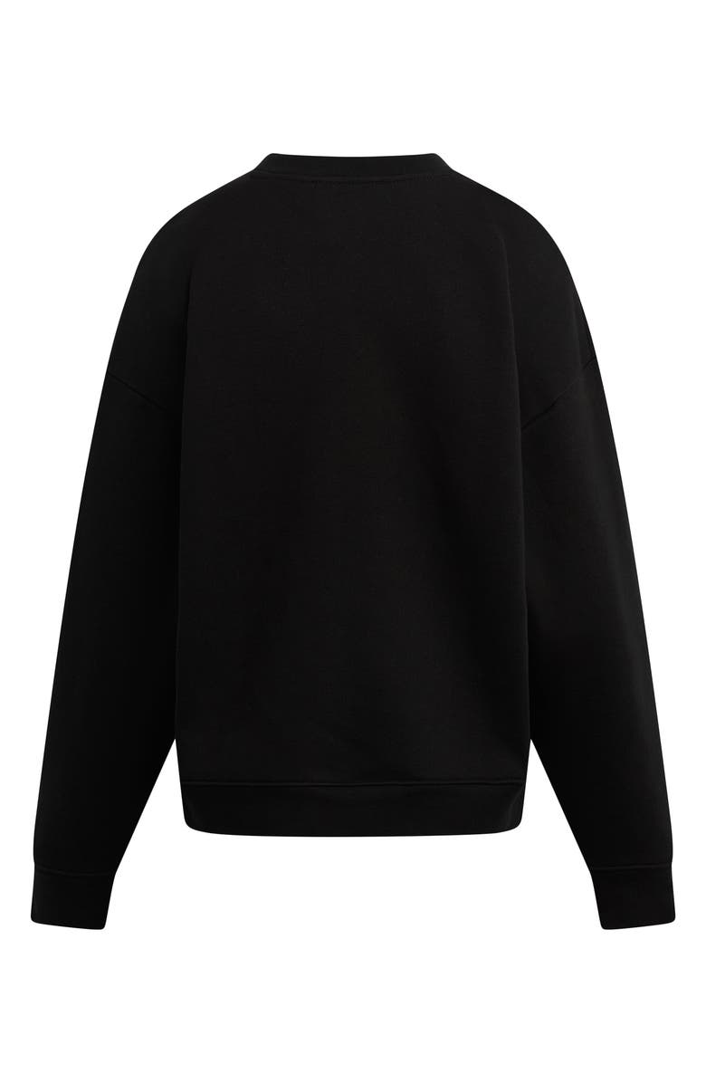 Favorite Daughter Collegiate Cotton Blend Sweatshirt, Alternate, color, Black/ Pale Pink