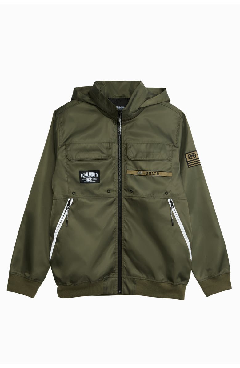 Ecko Unltd. Men's Flight Jacket, Main, color, Olive