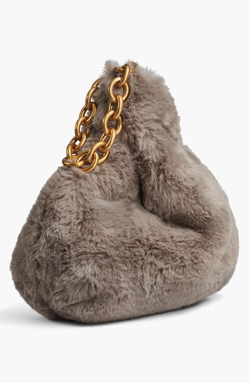 Donna Karan New York Lawrence Faux Fur Wristlet In Gray