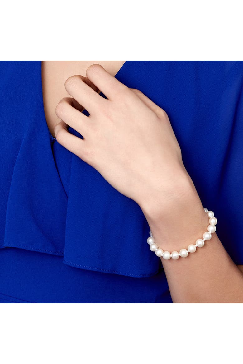 8.5-9.5mm White Freshwater Pearl Bracelet - AAA Quality, Alternate, color, White Pearls