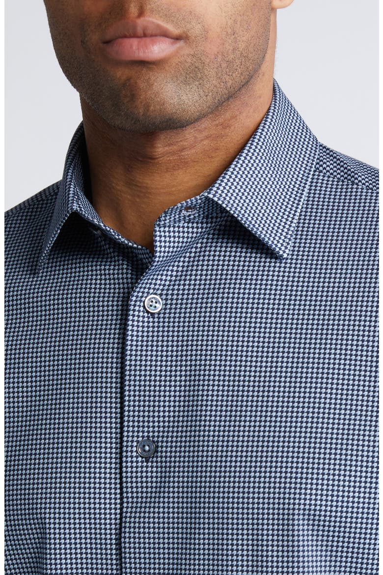 James OoohCotton® Micropattern Button-Up Shirt, Alternate, color, NAVY