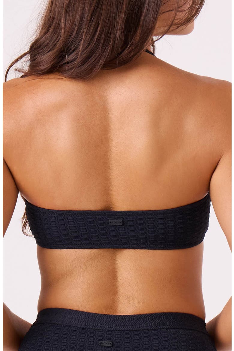 Haleiwa Bandeau Bikini Top, Alternate, color, ANTHRACITE