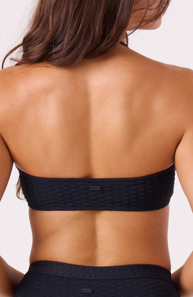 Roxy Haleiwa Bandeau Bikini Top, Alternate, color, Anthracite