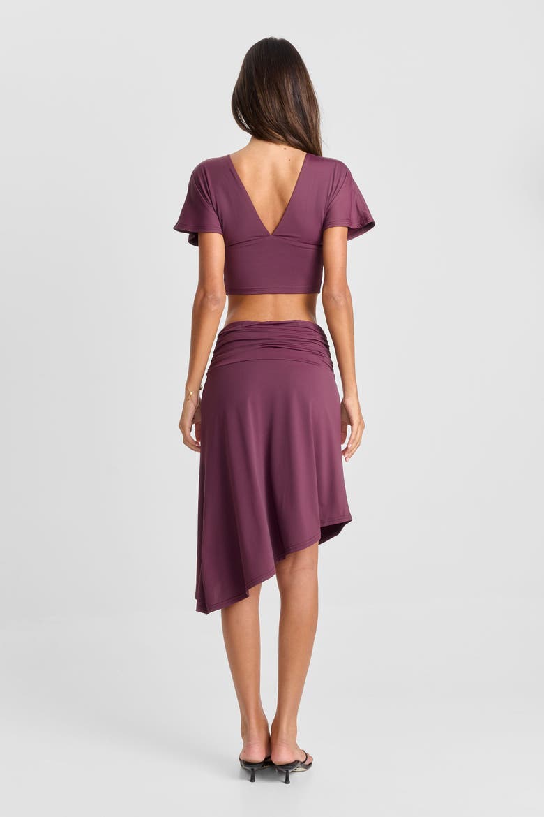 Winnie Midi Skirt, Alternate, color, Wine