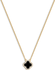 Electric Picks Mini Black Icon Clover Necklace