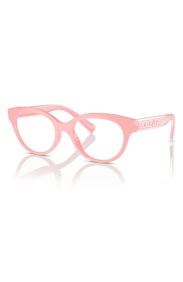 Dolce&Gabbana Kids' 46mm Phantos Optical Glasses, Alternate, color, Pink / Demo Lens