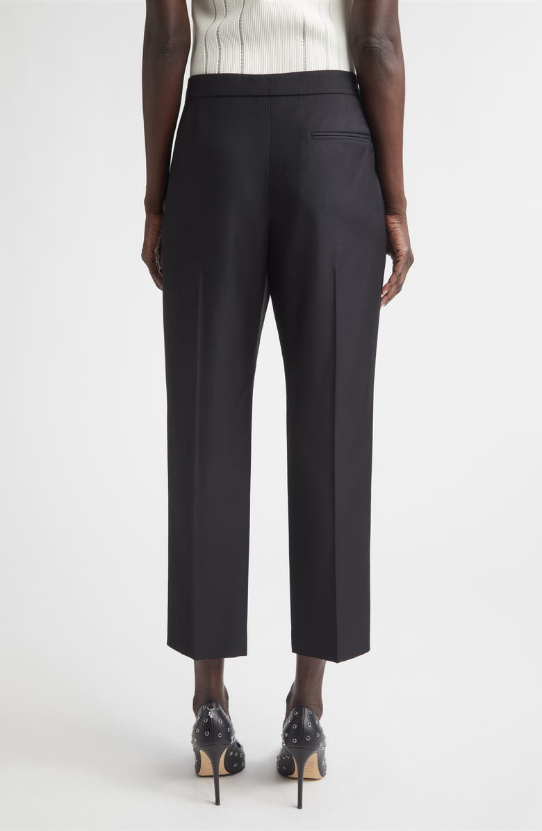 McQueen Wool Cigarette Trousers, Alternate, color, Black
