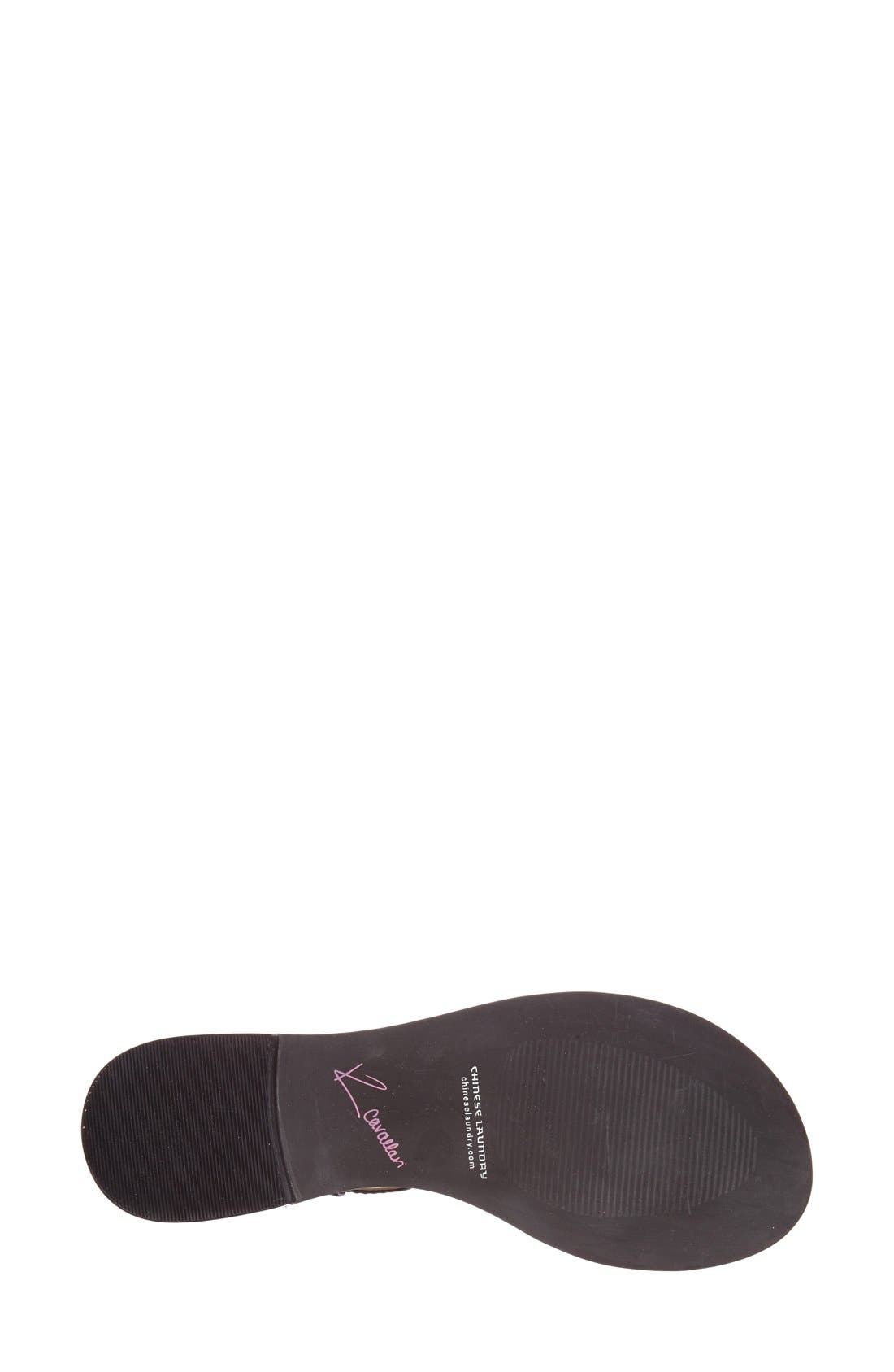 'Grace' Thong Sandal, Alternate, color, BLACK