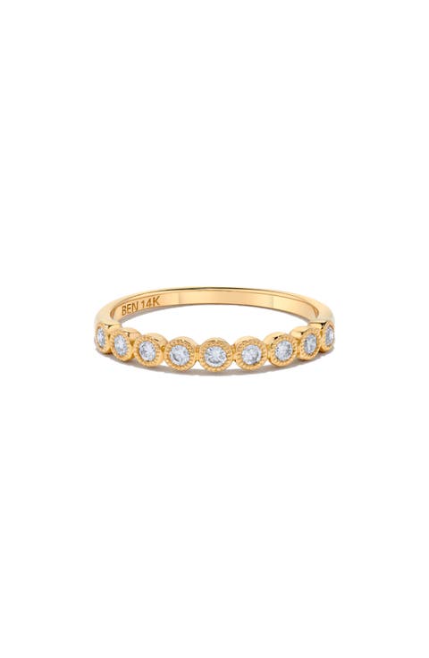 Bezel Diamond Stacking Ring - 0.24ct.